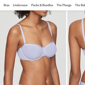 CUUP Balconette Mesh Bra in Slate 34B